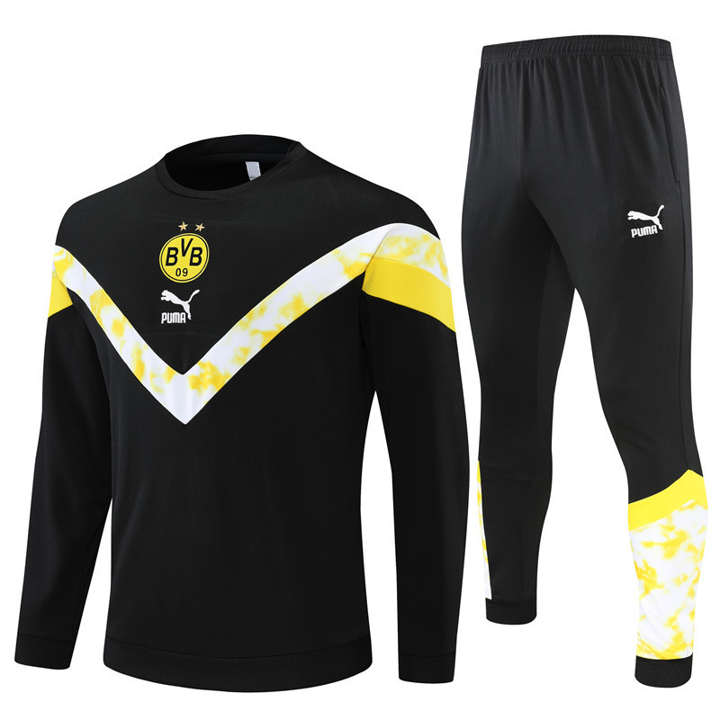 AAA Quality Dortmund 22/23 Tracksuit - Black/Yellow